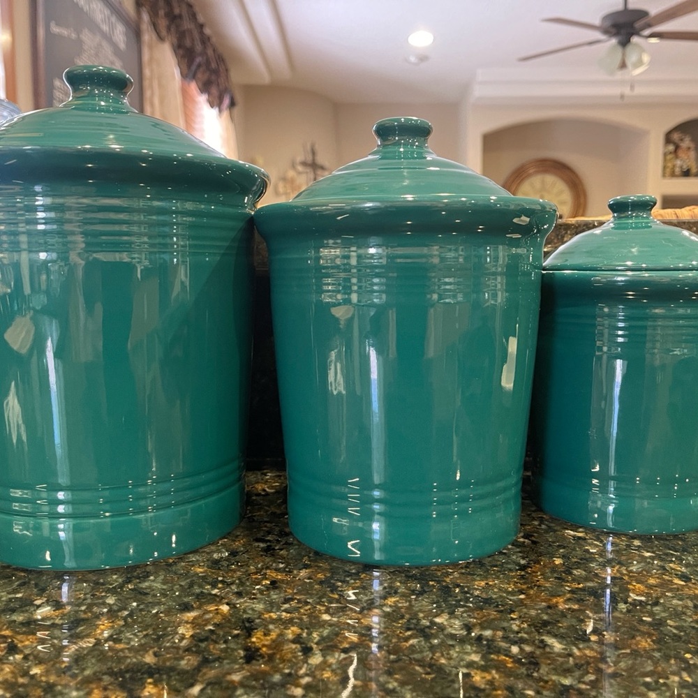 Fiestaware Evergreen Canister Set